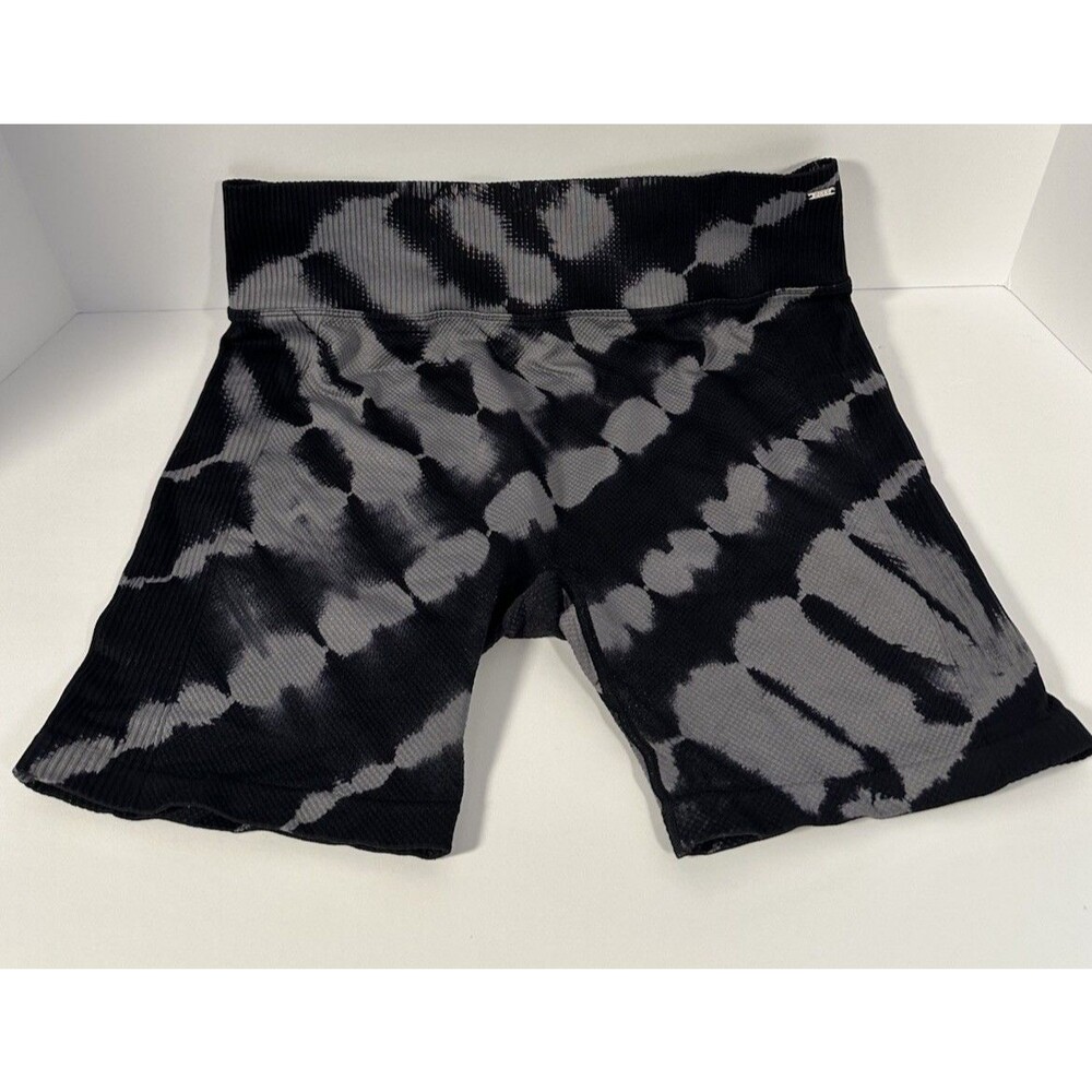 Victoria's Secret VS PINK Active Biker Shorts Black & Gray Tie Dye Size XL